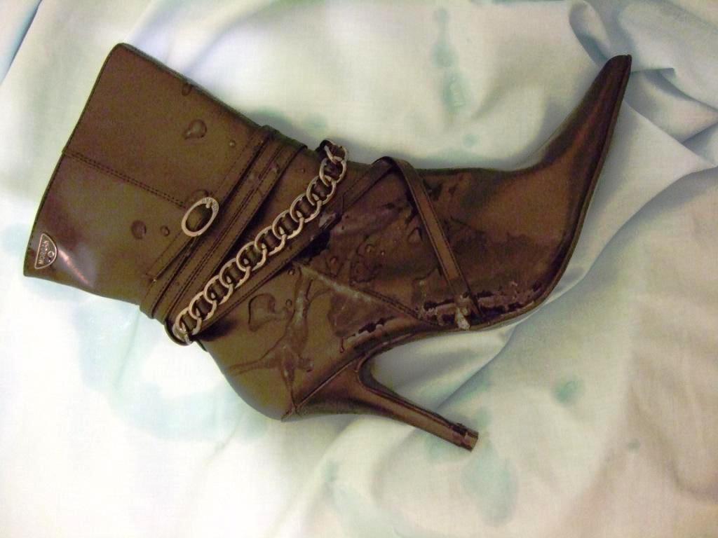 wifes new Morgan stiletto boots - NOW CUMMED